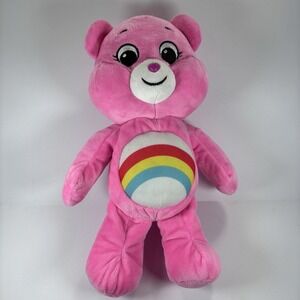 12" Care Bear Plush Pink Cheer Bear Basic Fun Bright Pink Gift‎